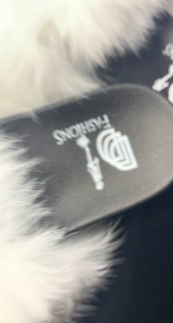 White Fur Slides