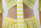 Stripped Maxi Skirt Set-DDD Fashions