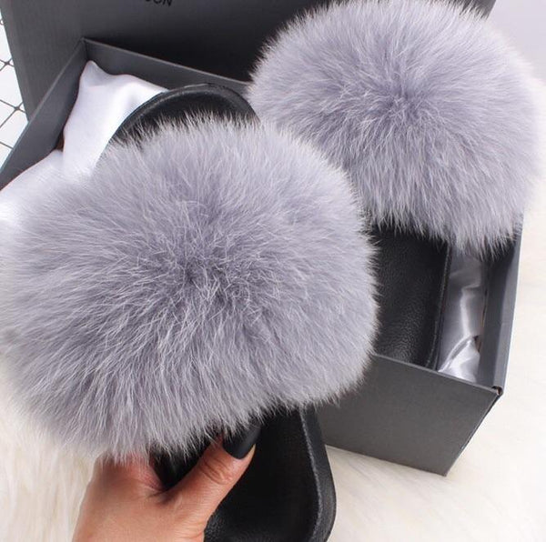 Passive Fur Slides-DDD Fashions