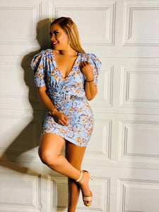 Hot Tonight Puff Sleeve Mini Dress-DDD Fashions